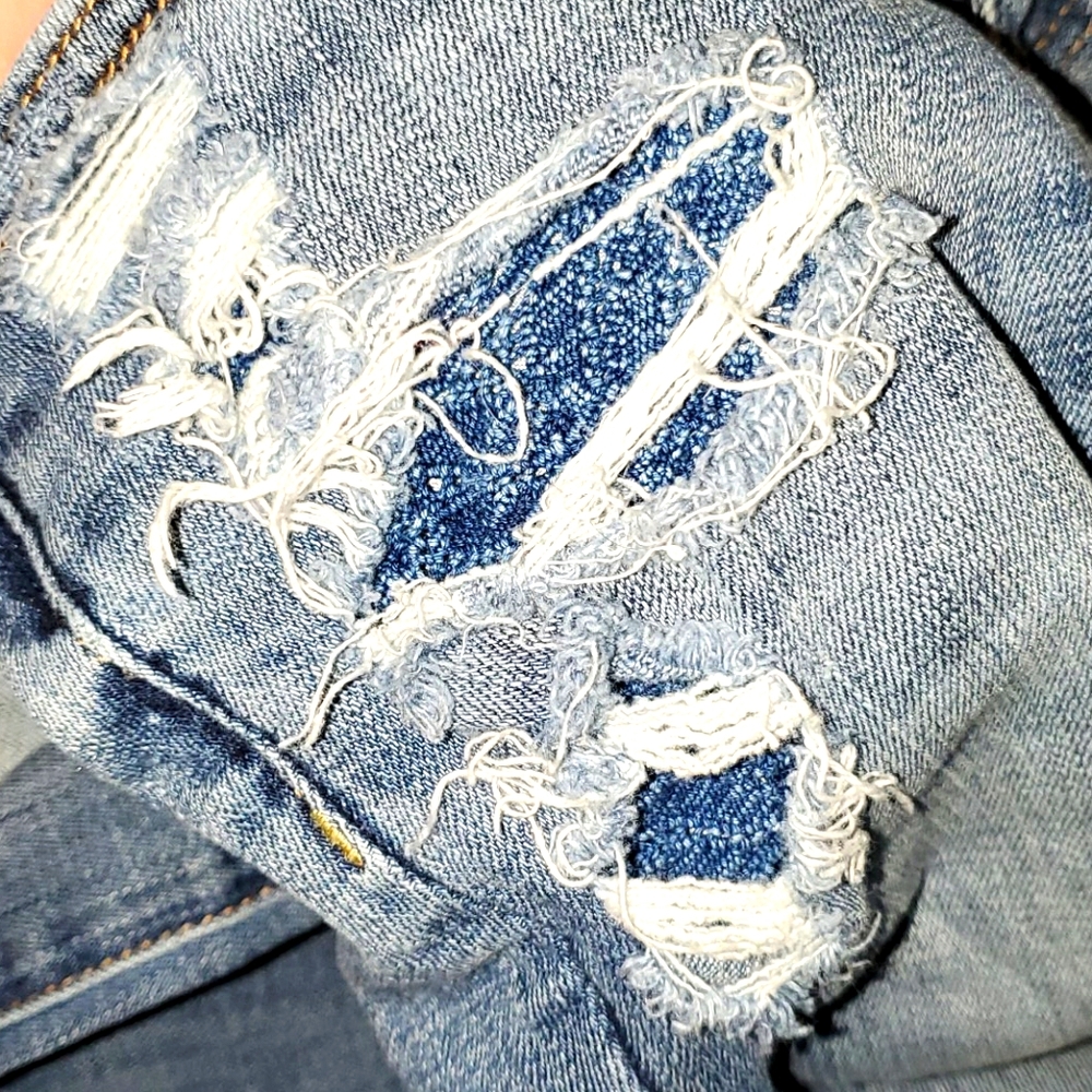 American Eagle super stretch patchwork jeans